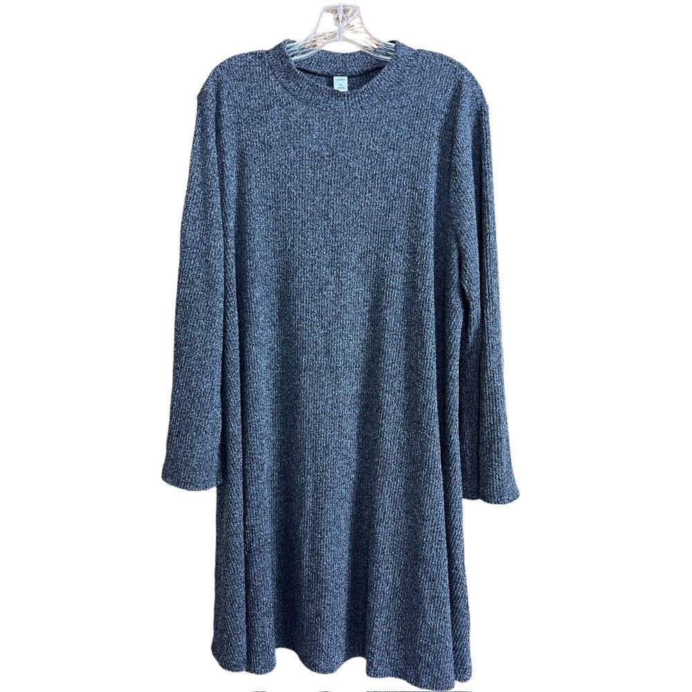 Old Navy Blue Long Sleeve Knit Swing Dress